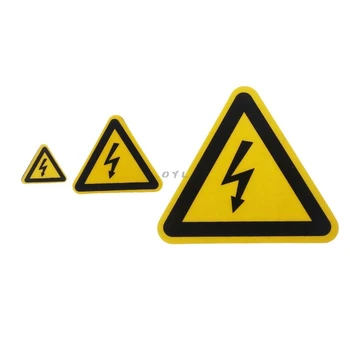  Uyarı Etiket Yapışkanlı Etiketler Elektrik Çarpması Tehlike Tehlike Uyarı Güvenlik 25mm 50mm 100cm PVC Su Geçirmez