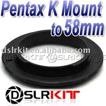  Pentax K PK Dağı için 58mm Makro Ters Adaptör Halkası