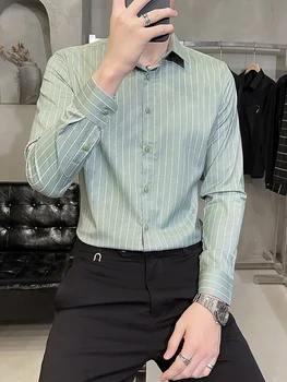  2021 yeni Özelleştirmek erkek gömlek uzun kollu kişiselleştirin uzun kollu gömlek A839 oxford şerit yeşil bordo