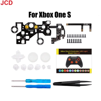  JCD 1 takım Çok Renkli İşıklı D-pad Thumbsticks Yüz Düğmeleri LED Kiti Xbox One S Denetleyicisi için 8 Renkli Dokunmatik Kontrol Klasik
