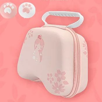  Sakura Pembe Oyun Denetleyicisi Taşıma saklama çantası Nintendo Anahtarı Pro PS4 Xbox one PS5 Gamepad Koruyucu Sert Kabuk Kapak