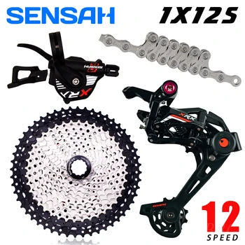  Dağ bisikleti Groupset SENSAH XRX 1x12 parmak arama serbest bırakma ayarlanabilir arka arama 12 hız volan ZRACE dişli MTB M8000 H L