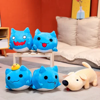  Bugcat Capoo Dolması Oyuncaklar Cosplay Mavi Sevimli Kedi Dil Dışarı Köpek Oyuncak Süs Peluş çizgi film bebeği Çocuklar için Güzel Hediyeler