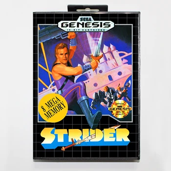  Strider 16bit MD Oyun Kartı Için Sega Mega Sürücü / Genesis Perakende Kutusu ıle
