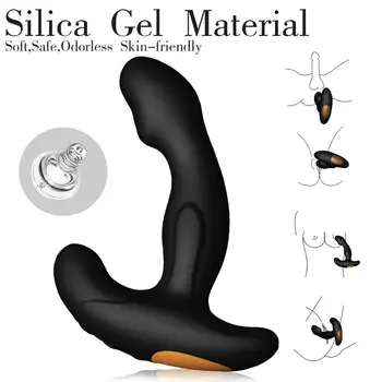  Titreşimli prostat masaj aleti Seks Oyuncakları Erkekler için Anal Plug Silikon Su Geçirmez Prostat Stimülatörü Butt Plug Gecikme Oyuncak Erkekler İçin