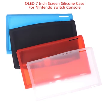  4 Renkler Yumuşak silikon kılıf Nintendo Anahtarı için OLED 7 İnç Ekran Versiyonu Cilt Kapak için NS 7