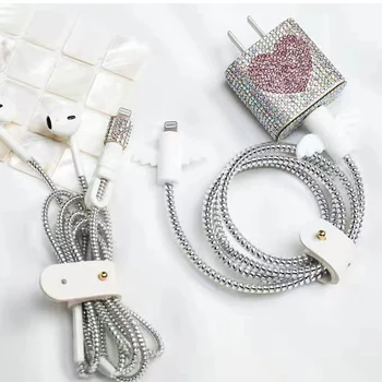 Aşk Duvar Telefon Şarj Kablosu Koruyucu Seti Apple Hızlı Şarj 18W 20W Kablo Sarıcı iPhone 12 USB Veri Kablosu Durumda