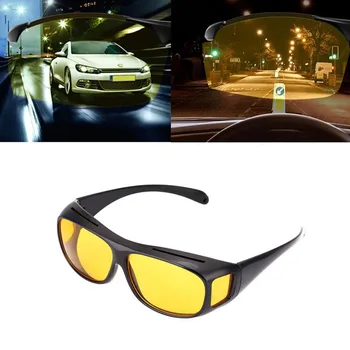  Gece Görüş Sürücüleri Gözlük İç Aksesuar Koruyucu Dişliler Güneş Gözlüğü Gece Görüş Gözlüğü Parlama Önleyici Araba sürüş gözlükleri