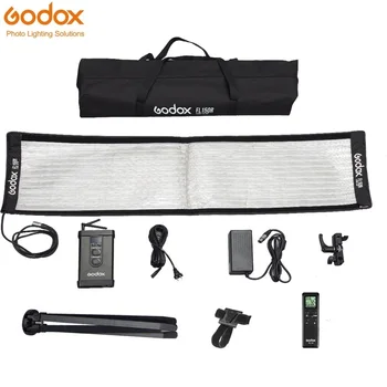  Godox 30 * 120 cm FL150R 150 W esnek katlanabilir bez LED Video ışığı 3300-5600 K Bi-renk ile denetleyici uzaktan kumanda X-şekilli