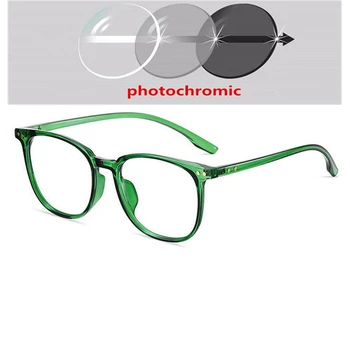  Pirinç Tırnak TR90 Kare gözlük çerçevesi kadın erkek mavi ışık engelleme UV400 Kısa görüş Gözlük Reçete 0 -0.5 -0.75 To -4.0