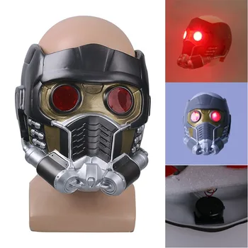  Süper kahraman Peter Jason Tüy Cosplay Maskeleri LED Lateks Maske Prop Kask
