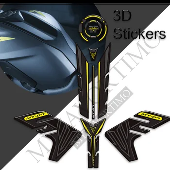  2018 2019 2020 Motosiklet 3D Etiketler Çıkartmaları Tankı Pad Sapları Gaz Yakıt Kiti Diz Koruma Yamaha MT07 MT 07 SP MT-07