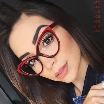  2022 Vintage okuma gözlüğü Kadın Anti mavi ışık Gözlük Marka Kedi Gözü Presbiyopi Bilgisayar Hipermetrop Gözlük +100 +150 +200