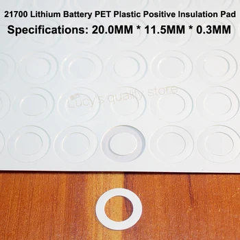  100 adet / grup 21700 Lityum Pil PET Plastik Pozitif İçi Boş Düz yalıtım pedi Orijinal Conta Pil Aksesuarları