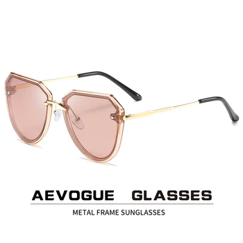  AEVOGUE Yeni Güneş Kadınlar Kedi Göz Degrade Lens Moda Retro Gözlük Marka Tasarım Feminino Sevimli Oculos De Sol UV400 AE0884