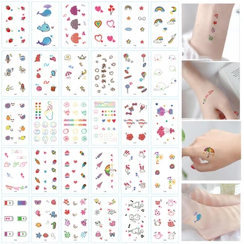  GÖRÜNÜR 30 adet/takım Sanat Boyama Kol Seksi Geçici Çiçek Su Geçirmez Dövmeler Kadınlar için Bacaklar Sticker Renkli Çizim Dövmeler