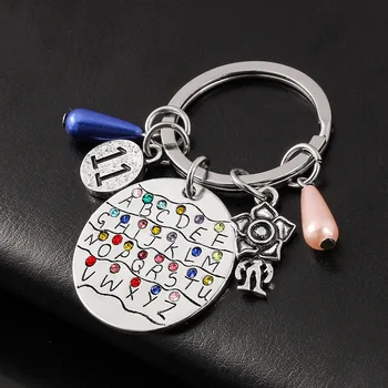  anime yabancı 4 onbir 011 Demogorgon şekil mektup ışık anahtarlık kadın erkek biblo anahtarlık araba anahtarlık charm çanta kolye