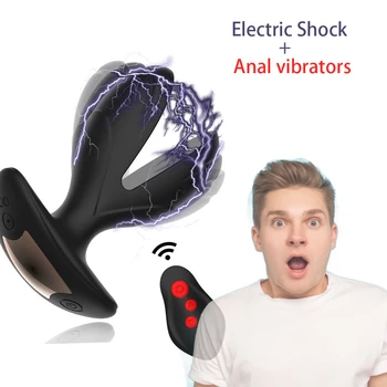  Anüs Elektrik Çarpması Erkek prostat masajı Masturbator Yapay Penis Vibratör Butt Plug Yetişkin Seks Oyuncakları Adam İçin G Noktası Anal Genişleme fiş
