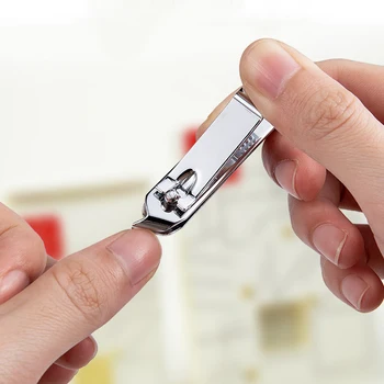  Tırnak Makası Gümüş paslanmaz çelik kesme Makinesi Makası Giyotin Bıçak Manikür Pedikür Aracı Profesyonel Parmak Ayak Makası Tırnak