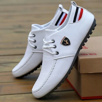  Lüks Sneakers Erkekler Beyaz spor ayakkabılar Düz Renk Artı Boyutu Açık Yürüyüş Rahat Parti Düğün Ayakkabı Zapatillas Blancas Hombre
