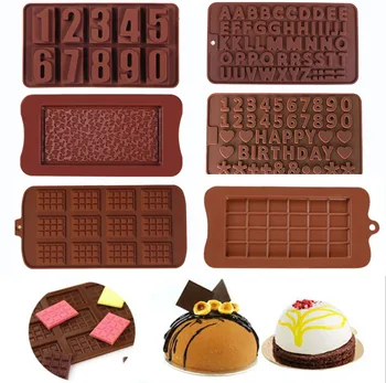  Sıcak Stilleri Silikon Çikolata Kalıpları Kullanımlık Silikon Pasta Kalıpları Şeker Sakızlı Kalıp Kek Dekorasyon Pişirme Araçları