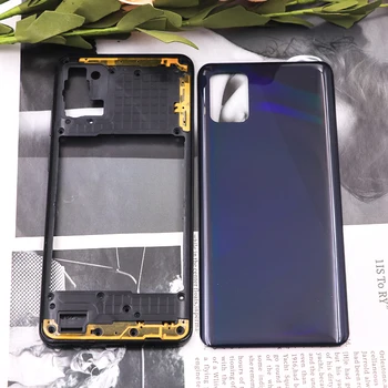  Samsung Galaxy A31 A315 A315F A315G A315N Konut Orta Çerçeve Kapak Plastik Pil arka kapak Arka Kapı Yapıştırıcı Değiştirin
