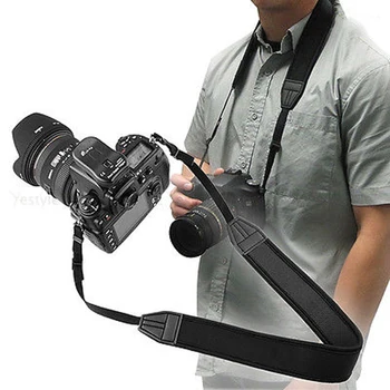  Mayitr 1 adet Ayarlanabilir Elastik Neopren Boyun Askısı Yüksek Kaliteli Kamera Askısı Kemer Canon Nikon Sony Pentax DSLR için