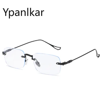 Kişilik Vintage yuvarlak çerçevesiz Metal gözlük kadın erkek Anti mavi ışık engelleme göz gözlük koruma şeffaf Lens gözlük