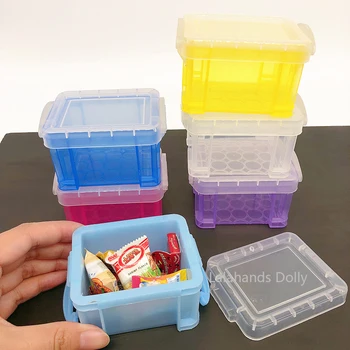  Bebek Evi Mini Kare saklama kutusu Yaratıcı Şeker Kutusu Minyatür Gıda Oyun Modeli Aksesuarları