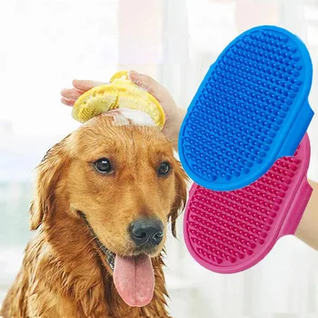  Evcil Silikon Yıkama Eldiven Köpek Kedi Banyo Fırça Tarak Kauçuk Eldiven Saç Bakım Masaj temizlik eldiveni Temizlik Malzemeleri