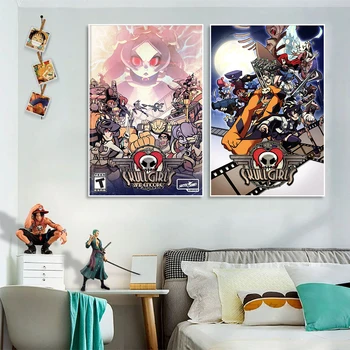  Skullgirls film ve video oyunu HD Baskı Tuval Poster yatak odası dekoru Spor Ofis Odası Dekor Posteri Hediye