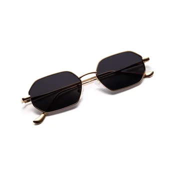  2021 Retro Güneş Gözlüğü Kadın Klasik poligon güneş gözlüğü Erkekler Kadınlar Lüks Vintage Metal Aynalar Renk şeffaf Gözlük UV400