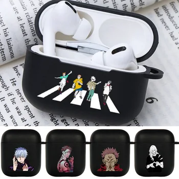  Anime Jujutsu Kaisen Airpods Durumda 3 2 1 Pro Silikon Bluetooth Kulaklık Kapağı Hava Pod Kapak Kulaklık Kutusu Coque