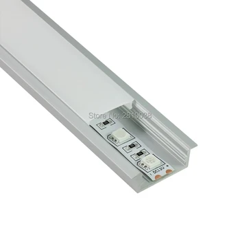  10x0. 5 M Setleri/Lot Kare Anodize LED şerit kanal profili AL6063 Alüminyum led şerit ışık kanalı gömme Duvar ışıkları