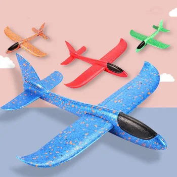  10 ADET Köpük El Atma Uçaklar 48CM EPP Köpük Lansmanı Fly Planör Model Uçak Açık Eğlenceli Oyuncaklar Çocuklar Çocuklar için