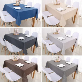  Dekoratif Masa Örtüsü Dikdörtgen Masa Örtüleri yemek masası Örtüsü Düz Renk Pamuk Keten Masa Örtüsü yemek masası Örtüsü