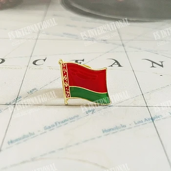  Belarus Ulusal Bayrak Kristal Epoksi Metal Emaye Rozeti Broş Koleksiyonu Hatıra Hediyeler Yaka İğneler Aksesuarları Size1.6 * 1.9 cm