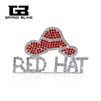  Rhinestone Kırmızı Şapka Tema Takı 
