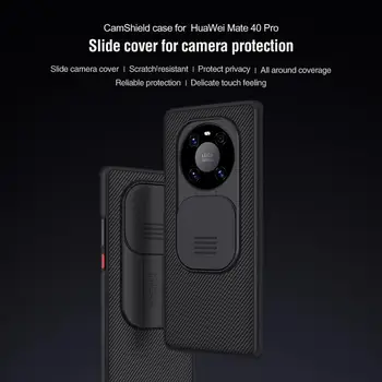 NİLLKİN CamShield Kılıf İçin Huawei Mate 40 Pro için slayt kapak kamera koruma için huawei mate 40 pro için kılıf arka kapak
