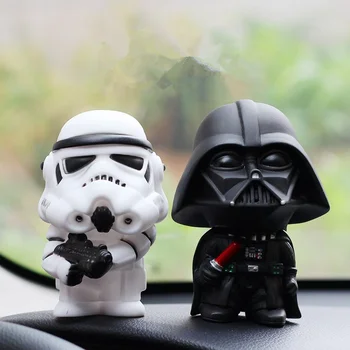 Disney Star Wars 10 cm Kuvvet Uyandırır Siyah Serisi Darth Vader Anime Figürü bebek Aksiyon oyuncakları model araba masa dekoru çocuk hediye İçin