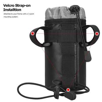 Bisiklet Gidon Su şişe çantası, bisiklet Yalıtımlı Kök İçecek Bardak Tutucu çanta su ısıtıcısı soğutucu çanta suluk Tutucu