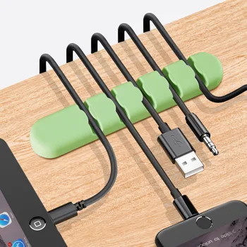  USB kablosu organizatör Tutucu Koruyucu Yönetimi Tel Sarıcı Kravat Fixer kabloları Klip Güç Ofis Masaüstü Telefon Kablosu Sarıcı