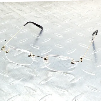 İKİ ÇİFT! Ultra Hafif Çerçevesiz Paslanmaz çelik tel Bacak yansıma Önleyici okuma gözlüğü +1 +1.5 +2 +2.5 +3 +3.5 +4