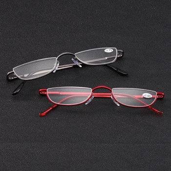  NONOR Yarım Çerçeve Metal okuma gözlüğü Erkekler Presbiyopik Gözlük Yarım Jant Kadın Gözlük Unisex Gözlük Erkekler okuma gözlüğü 1.5