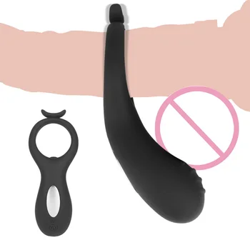  Titreşimli halka Seks Oyuncakları Erkekler için Çift Klitoris Stimülatörü 10 Hız Penis Halkası Gecikme Boşalma Vibratör
