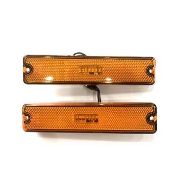  2 adet Füme Amber Lens Ön Tampon LED yan sinyal lambası Jeep Wrangler YJ 1987-1995 İçin 56001424 Yan sinyal ışıkları