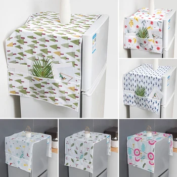  Ev Buzdolabı Anti-toz Bezi Kapak Çok Fonksiyonlu asılan saklama çantası Çamaşır Makinesi için Üst Kapakları Ev Tekstili