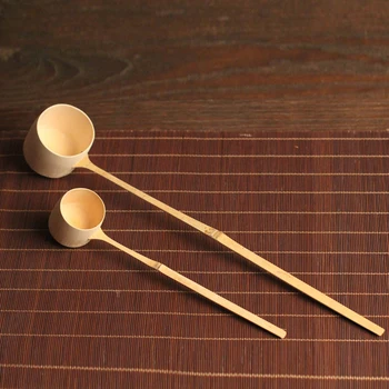  Doğal Bambu Su Pota Bailer Su Kepçe Ev Bahçe Çay Töreni Japon Tarzı 24 cm / 30 cm Seçin