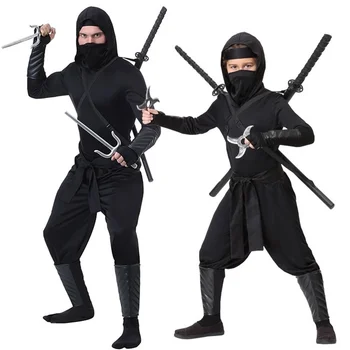  Sıcak Yetişkinler Satmak Ninja Cosplay Kostümleri Çocuk Casus Setleri Cadılar Bayramı Noel parti giysileri Ninja Süper Kahraman Streetwear Takım Elbise