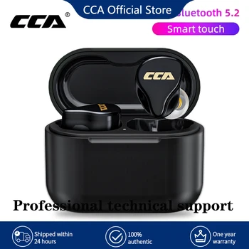  CCA CC4 TWS Kablosuz kulak Kulaklık Oyun Gürültü İptal Kulaklık 5.2 Qualcomm Aptx Bluetooth Kulaklık Up Yo 6hrs oynatma